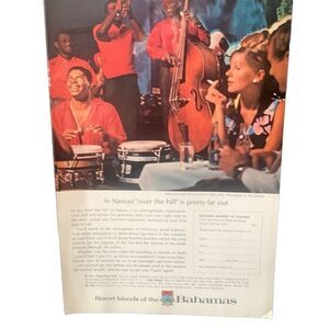 Vintage 1965 Bahamas In Nassau Over the Hill Ad Advertisement